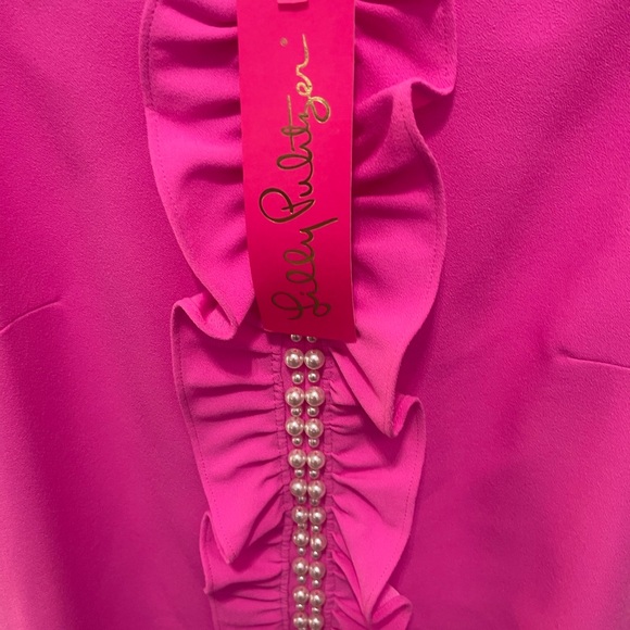 Lilly Pulitzer Pink Ruffled Sheath Dress retail $188 NWT - Picture 12 of 15